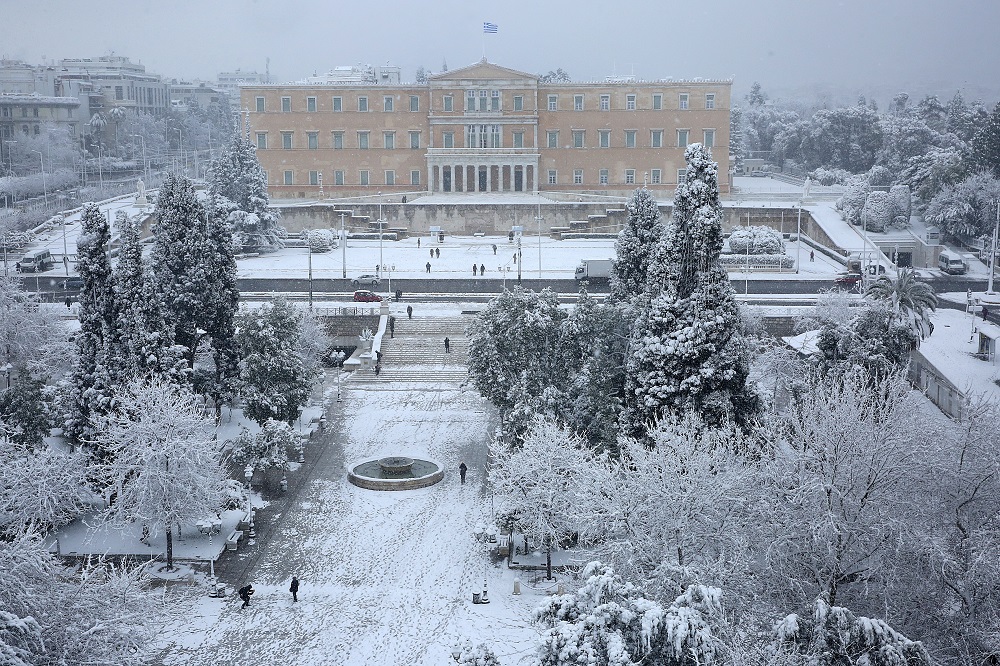 Афины Зимой Фото